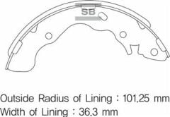 HI-Q FREN PABUC BALATA ARKA HYUNDAI ACCENT ADMIRE 1.5 CRDI LEVYELI 203,2X38 mm 2003-2006/ACCENT ADMIRE 1.3 2003-2006/ACCENT II 1.3 2000-2005/ACCENT II 1.5i 2000-2005/ACCENT II 1.6i 2000-2005