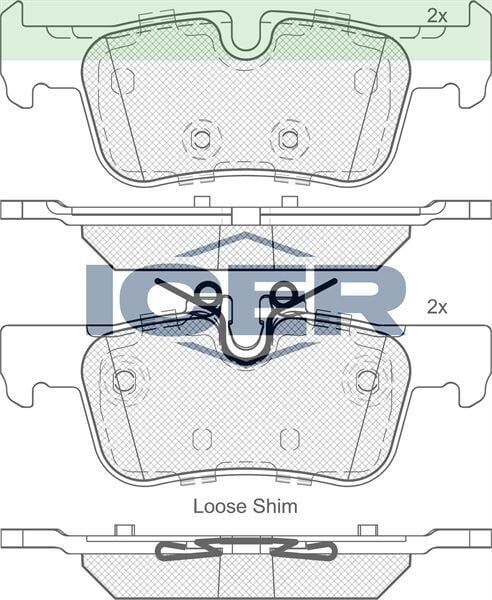 ICER FREN BALATA ARKA BMW 2 SERISI (F45) 218 i 2014- / 220 i 2014- / 216 D 2014- / i3 (I01) HYBRID 2014- / X1 (F48) 2.0 D 2014- / X1 (F48) 2.0i 2014- / MINI COOPER CLUBMAN (F54) 1.5i 2014- 34201543683