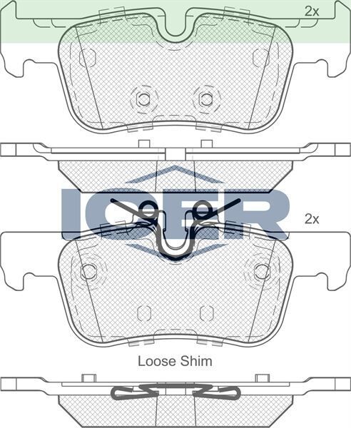 ICER FREN BALATA ARKA BMW 2 SERISI (F45) 218 i 2014- / 220 i 2014- / 216 D 2014- / i3 (I01) HYBRID 2014- / X1 (F48) 2.0 D 2014- / X1 (F48) 2.0i 2014- / MINI COOPER CLUBMAN (F54) 1.5i 2014- 34201543683