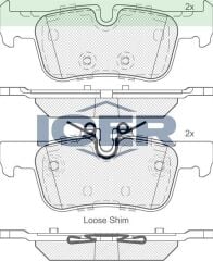 ICER FREN BALATA ARKA BMW 2 SERISI (F45) 218 i 2014- / 220 i 2014- / 216 D 2014- / i3 (I01) HYBRID 2014- / X1 (F48) 2.0 D 2014- / X1 (F48) 2.0i 2014- / MINI COOPER CLUBMAN (F54) 1.5i 2014- 34201543683
