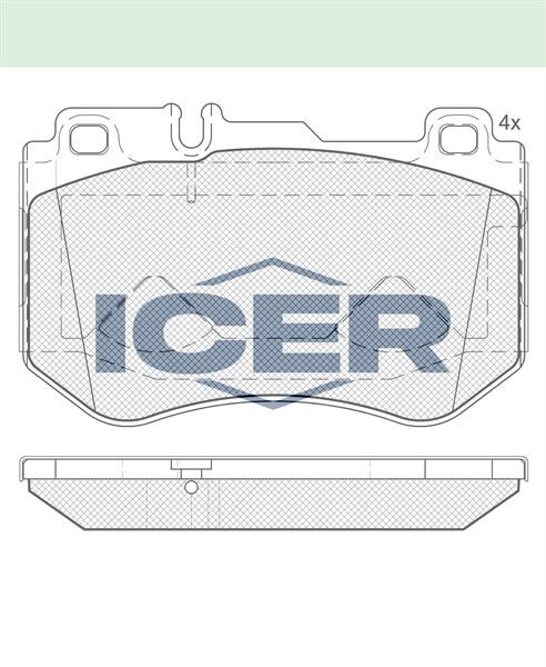 ICER FREN BALATA ON MERCEDES C SERISI (W205) C 200 BlueTEC 2014- 0084201720