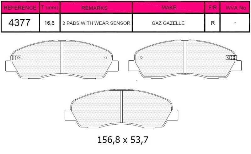 BEŞER FREN BALATASI ÖN GAZELLE