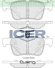 ICER FREN BALATA ARKA IKAZLI HONDA CIVIC X (FC) 1.6i 2016- / CIVIC X (FC) 1.5 RS 2016- 2110582