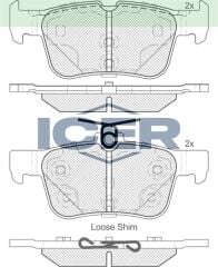 ICER FREN BALATA ARKA IKAZLI HONDA CIVIC X (FC) 1.6i 2016- / CIVIC X (FC) 1.5 RS 2016- 2110582