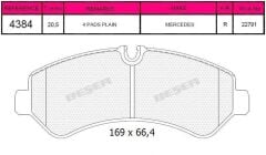 BEŞER FREN BALATA ARKA MERCEDES SPRINTER 5T (907) 516 CDI - 519 CDI 2018- CIFT TEKER 9074208700