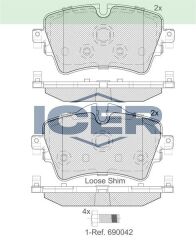 ICER FREN BALATA ON BMW 2 SERISI (F45) 218 i 2014- / MINI COOPER S (F56) 2.0 2013- / MINI COUNTRYMAN (F60) 1.5 2016- 34106863293