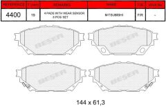 BEŞER FREN BALATA IKAZLI ON MITSUBISHI CANTER EURO 5 200 ML261681