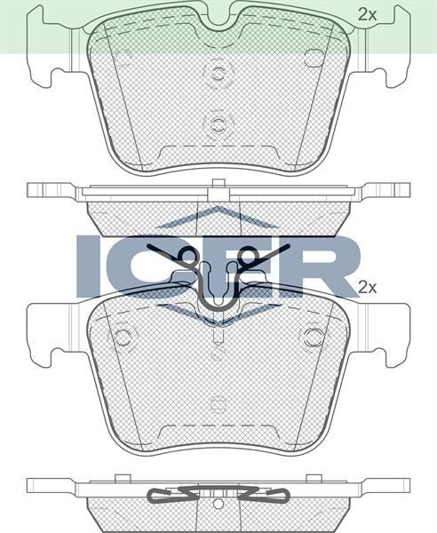 ICER FREN BALATA FISLI ARKA MERCEDES C SERISI (W205) C 200 BlueTEC 2014-/ C 220 BlueTEC 2014-/ C 250 BlueTEC 2014- 0004208200