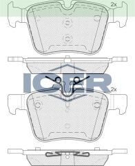 ICER FREN BALATA FISLI ARKA MERCEDES C SERISI (W205) C 200 BlueTEC 2014-/ C 220 BlueTEC 2014-/ C 250 BlueTEC 2014- 0004208200