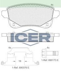 ICER FREN BALATA ARKA RENAULT MEGANE IV SEDAN (LV--) (ELEKTRONIK EL FRENI OLAN ARACLAR ICIN) 1.5 DCI 2016- / NISSAN JUKE (F16) 2019- 440602652R