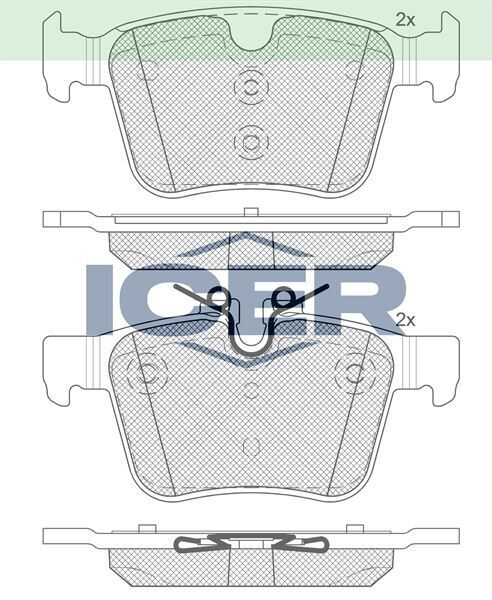 ICER FREN BALATA ARKA 18 JANT LAND ROVER DISCOVERY SPORT (LC) 2.0 TD4 14-/ DISCOVERY SPORT 2.0 Si4 14-/ VOLVO S90 II 2.0 D5 16-/ XC90 II 2.0 D5 15-/ JAGUAR XF (JB) 2.0 D 16-/ XE (X760) 2.0 15- 31400432