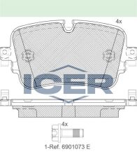 ICER FREN BALATA ARKA IKAZLI AUDI Q7 (4M) 3.0 TDI 2015- / AUDI Q7 (4M) 2.0 TFSI 2015- 4KE698451A