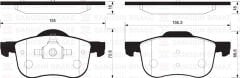 HI-Q FREN BALATA ON VOLVO C70 I 2.0 1998-2005/ S60 I 2.0 T5 2000-2010/ S80 I 3.0 T6 1998-2006/ V70 I 2.0 T 1997-2000/ V70 II 2.0 T 2000-2007/ S 80 I 2.0 T 1998-2006/ S60 I 2.0 T 2000-2010