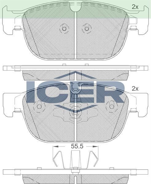 ICER FREN BALATA ON VOLVO XC90 II 2.0 D5 2015- / XC90 II 2.0 T8 HYBRID 2015-/ S90 II 2.0 D5 2016- / V90 II 2.0 D5 2016- / XC60 2.0 D4 2015- 31445975