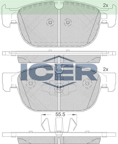 ICER FREN BALATA ON VOLVO XC90 II 2.0 D5 2015- / XC90 II 2.0 T8 HYBRID 2015-/ S90 II 2.0 D5 2016- / V90 II 2.0 D5 2016- / XC60 2.0 D4 2015- 31445975
