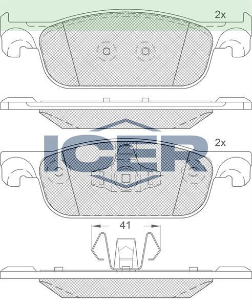 ICER FREN BALATA ON RENAULT CLIO IV 1.5 DCI 2012- / CLIO IV 0.9 TCE 2012- / CLIO IV 1.2 16v 2012-/ CLIO IV 1.6 2012- / DACIA LOGAN II 1.5 DCI 2012- / LOGAN II 1.2 2012- 8660005291