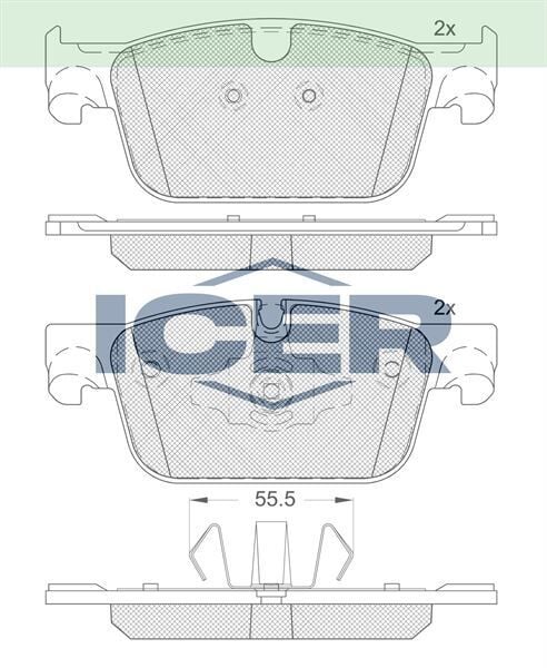 ICER FREN BALATA ON VOLVO S90 II 2.0 D5 2016- / VOLVO S90 II 2.0 D4 2016- 31423651