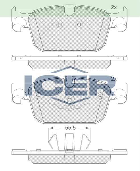 ICER FREN BALATA ON VOLVO S90 II 2.0 D5 2016- / VOLVO S90 II 2.0 D4 2016- 31423651