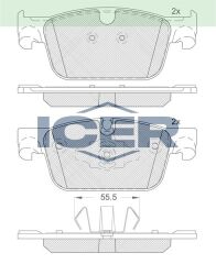 ICER FREN BALATA ON VOLVO S90 II 2.0 D5 2016- / VOLVO S90 II 2.0 D4 2016- 31423651