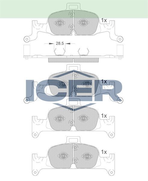 ICER FREN BALATA IKAZLI ON (YENGEC TIP) AUDI A4 1.4 TFSI 2015-/ 2.0 TDI 2015-/ QUATTRO 2.0 TDI 2015-/A5 1.4 TFSI 2017-/ 2.0 TDI 2017-/ AUDI Q5 2.0 TDI 2016-/ A4 ALLROAD QUATTRO 3.0 TDI 2016- 4K0698151AB