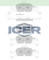 ICER FREN BALATA IKAZLI ON (YENGEC TIP) AUDI A4 1.4 TFSI 2015-/ 2.0 TDI 2015-/ QUATTRO 2.0 TDI 2015-/A5 1.4 TFSI 2017-/ 2.0 TDI 2017-/ AUDI Q5 2.0 TDI 2016-/ A4 ALLROAD QUATTRO 3.0 TDI 2016- 4K0698151AB