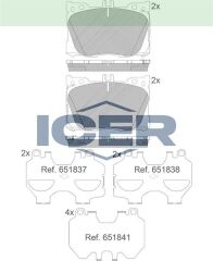 ICER FREN BALATA ON MERCEDES GLC (X253) 250 2015-/ E SERISI (W213) E 300 2016- / E SERISI (W213) E 350 2016- / E SERISI (W213) E 350 2016- 0004204900