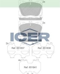 ICER FREN BALATA ON MERCEDES GLC (X253) 250 2015-/ E SERISI (W213) E 300 2016- / E SERISI (W213) E 350 2016- / E SERISI (W213) E 350 2016- 0004204900