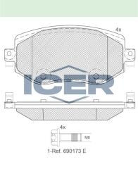 ICER FREN BALATA ON IKAZLI RENAULT MEGANE IV (B9A/M_) 1.5 DCI 2016- / MEGANE IV (B9A/M_) 1.6 DCI 2016- / MEGANE IV (B9A/M_) 1.6i 2016- /MEGANE IV (B9A/M_) 1.2TCE 2016- 410603407R