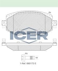 ICER FREN BALATA ON IKAZLI RENAULT MEGANE IV (B9A/M_) 1.5 DCI 2016- / MEGANE IV (B9A/M_) 1.6 DCI 2016- / MEGANE IV (B9A/M_) 1.6i 2016- /MEGANE IV (B9A/M_) 1.2TCE 2016- 410603407R