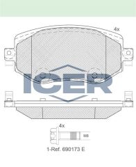 ICER FREN BALATA ON IKAZLI RENAULT MEGANE IV (B9A/M_) 1.5 DCI 2016- / MEGANE IV (B9A/M_) 1.6 DCI 2016- / MEGANE IV (B9A/M_) 1.6i 2016- /MEGANE IV (B9A/M_) 1.2TCE 2016- 410603407R