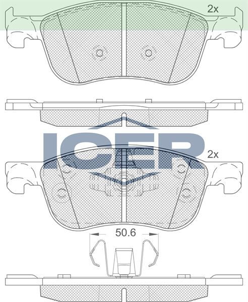 ICER FREN BALATA ON FORD FIESTA VII 1.5 TDCI 2017- / COURIER (V769) 2021- 2095060