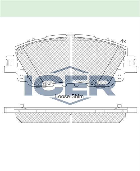 ICER FREN BALATA ON TOYOTA RAV 4 V (_A5_, _H5_) 2.5 Hybrid 2018- / COROLLA CROSS 1.8 HYBRID 0446502570