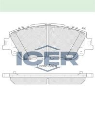 ICER FREN BALATA ON TOYOTA RAV 4 V (_A5_, _H5_) 2.5 Hybrid 2018- / COROLLA CROSS 1.8 HYBRID 0446502570