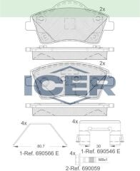ICER FREN BALATA ON VOLVO XC40 1.5 T3 - 2.0 D3 - 2.0 D4 16 JANT DISK CAPI 296mm 2018- 31471409