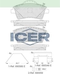 ICER FREN BALATA ON VOLVO XC40 1.5 T3 - 2.0 D3 - 2.0 D4 16 JANT DISK CAPI 296mm 2018- 31471409