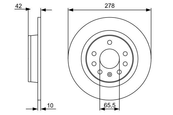 BOSCH ARKA FREN AYNASI ASTRA H GTC 2.0T (04>14) ZAFIRA B