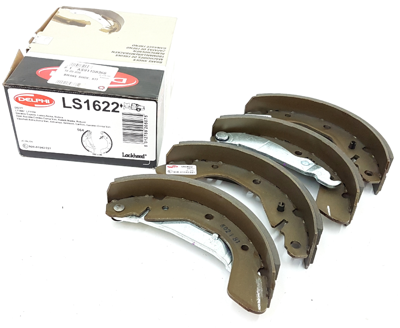 DELPHI 	FREN PABUC BALATA ARKA OPEL VECTRA 1.4 LEVYELI 200X46 mm 1988-1995/VECTRA 1.8 1988-1995/CORSA 1.7 D- 2000-2006/ASTRA F 1.4i 1998-2002/DAEWOO LANOS 1.4i 1997-2005/LACETTI 1.6i 2006-2012