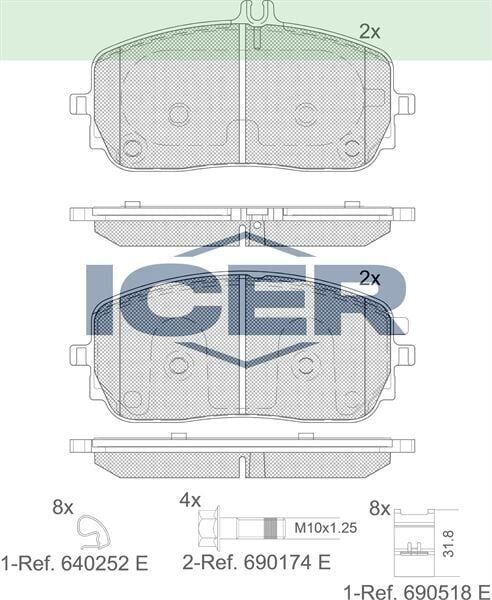 ICER FREN BALATA ON MERCEDES A SERISI (W177) A160, A180, A200 2018- / B SERISI (W247) B160, B180, B200 2018- / CLA (C118) 2019- 0004201203