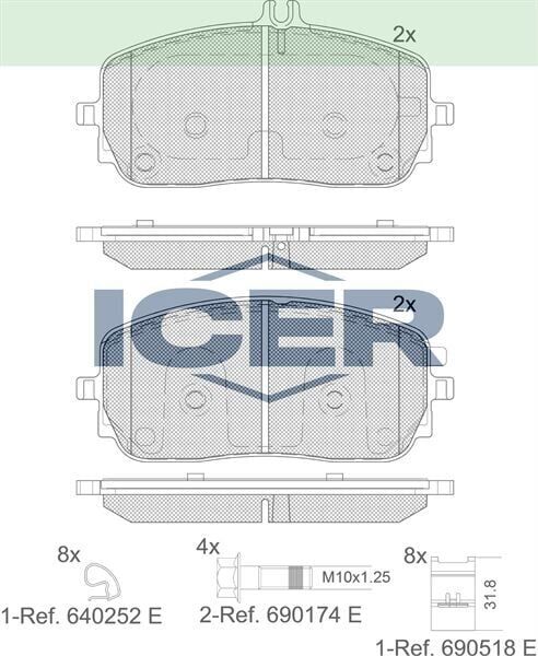 ICER FREN BALATA ON MERCEDES A SERISI (W177) A160, A180, A200 2018- / B SERISI (W247) B160, B180, B200 2018- / CLA (C118) 2019- 0004201203