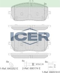 ICER FREN BALATA ON MERCEDES A SERISI (W177) A160, A180, A200 2018- / B SERISI (W247) B160, B180, B200 2018- / CLA (C118) 2019- 0004201203
