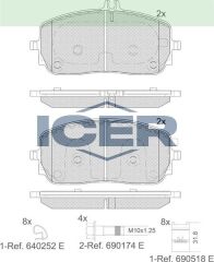 ICER FREN BALATA ON MERCEDES A SERISI (W177) A160, A180, A200 2018- / B SERISI (W247) B160, B180, B200 2018- / CLA (C118) 2019- 0004201203