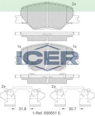 ICER FREN BALATA ON IKAZLI OPEL INSIGNIA B 1.6 CDTI 17-18-20 JANT 2017- 84124408
