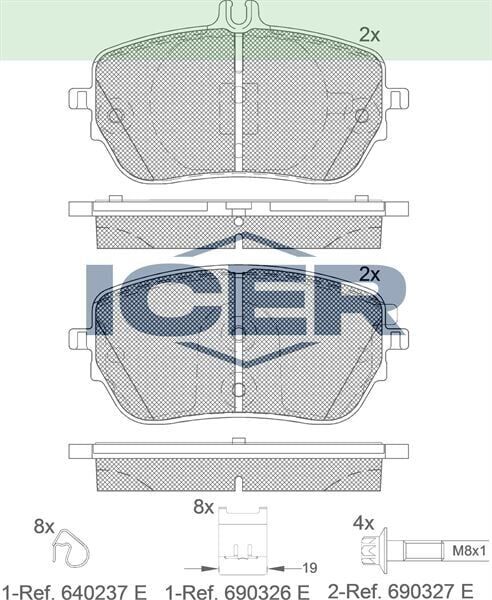 ICER FREN BALATA ON MERCEDES A 180 d - 200 (W177) 2018- / CLA 18 d - 200 (C118) 2019- 0004205103