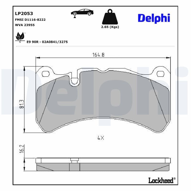 DELPHI FREN BALATASI ON MERCEDES C209 A209 R171