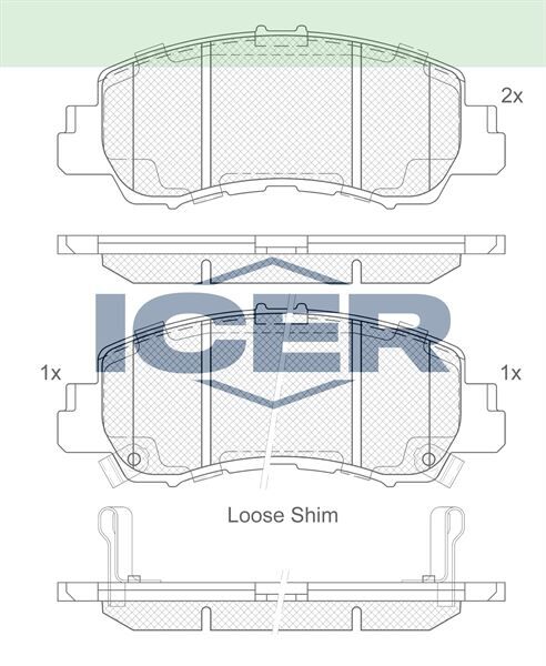 ICER FREN BALATA ON 15,8mm MITSUBISHI ECLIPSE CROSS 201 4605B481