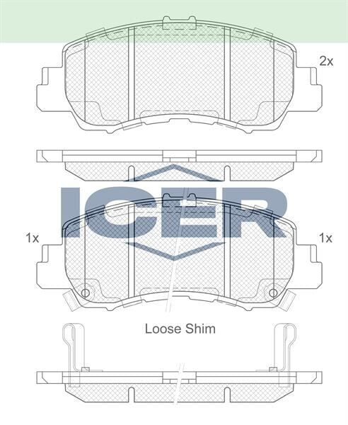 ICER FREN BALATA ON 15,8mm MITSUBISHI ECLIPSE CROSS 201 4605B481