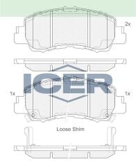 ICER FREN BALATA ON 15,8mm MITSUBISHI ECLIPSE CROSS 201 4605B481