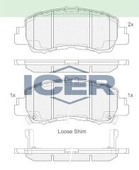 ICER FREN BALATA ON 15,8mm MITSUBISHI ECLIPSE CROSS 201 4605B481