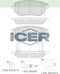 ICER FREN BALATA ARKA IKAZLI MERCEDES X SERISI (470) X 250 d 2017- 4704230600