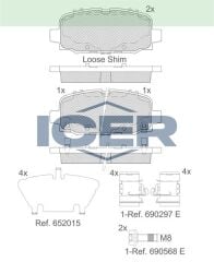 ICER FREN BALATASI ARKA JEEP (GAC FCA) COMPASS II 20> - 00K68353597AA